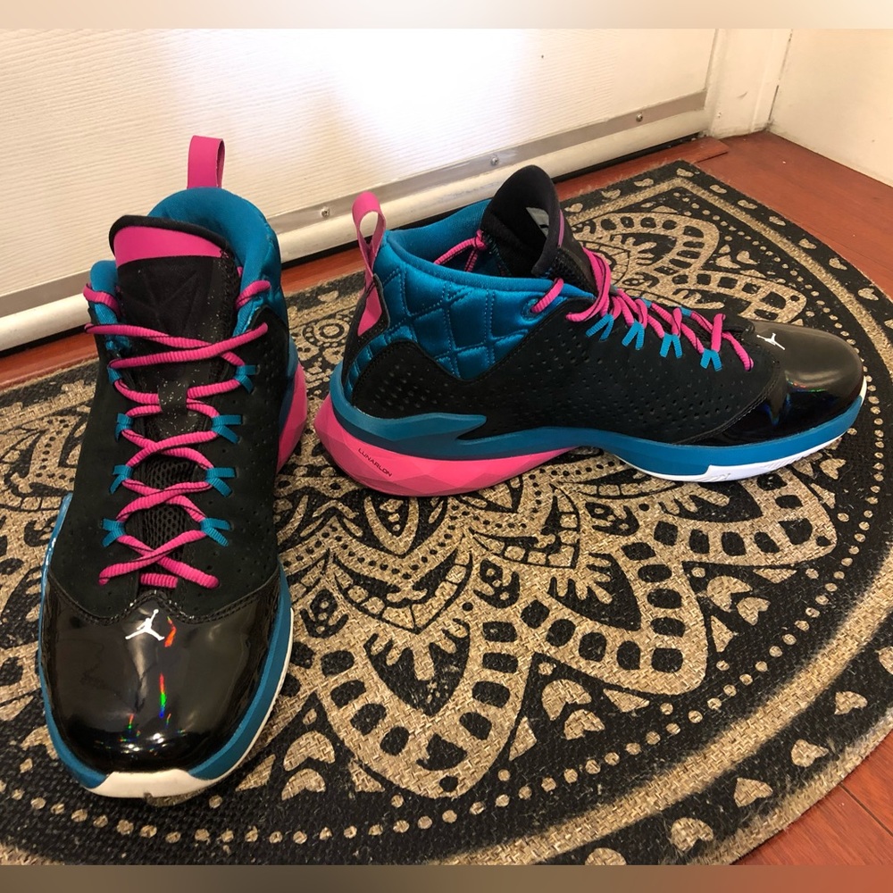 Jordan~Flight~Time~14.5~South~Beach~Nike~Zoom~Lunarlon~Size~10